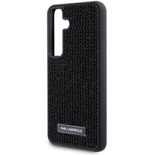 Заредете изображение във визуализатора на галерията – Karl Lagerfeld Rhinestone Metal Logo case for Samsung Galaxy S24 - black
