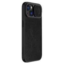 Заредете изображение във визуализатора на галерията – Nillkin Qin Pro Leather Flip Camera Cover Case for iPhone 15 - Black
