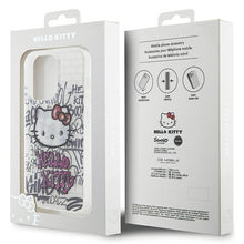 Заредете изображение във визуализатора на галерията – Original Case HELLO KITTY hardcase IML Kitty On Bricks Graffiti HKHCP13LHDGPHT for Iphone 13 Pro white
