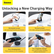 Заредете изображение във визуализатора на галерията – Baseus wireless charger support magsafe simple 15w black ccjj000001
