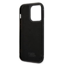 Заредете изображение във визуализатора на галерията – Karl Lagerfeld KLHCP14LCSSK iPhone 14 Pro 6.1" hardcase black/black Signature Logo Cardslot
