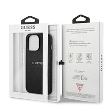 Заредете изображение във визуализатора на галерията – Guess GUHCP13LPSASBBK iPhone 13 Pro / 13 6,1" czarny/black Saffiano Strap
