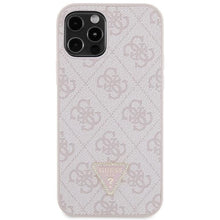 Заредете изображение във визуализатора на галерията – Guess GUHCP12MP4TDSCPP Case for iPhone 12 / 12 Pro - Pink Crossbody 4G Metal Logo

