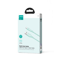 Заредете изображение във визуализатора на галерията – Joyroom Multi-Color Series SA34-AC6 USB-A / USB-C Cable 100W Fast Transfer 1m - Green
