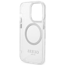 Заредете изображение във визуализатора на галерията – Guess GUHMP14XHTRMS iPhone 14 Pro Max 6.7" silver/silver hard case Metal Outline Magsafe
