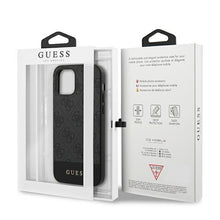 Заредете изображение във визуализатора на галерията – Guess GUHCP12MG4GLGR iPhone 12/12 Pro 6,1" szary/grey hardcase 4G Stripe Collection
