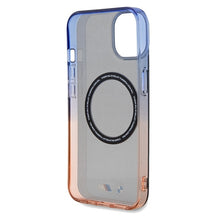 Заредете изображение във визуализатора на галерията – Original Case BMW Gradient Bumper MagSafe Hardcase BMHMP15SHTGE for Iphone 13/14/15 Grey
