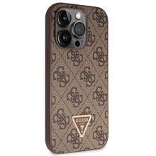 Заредете изображение във визуализатора на галерията – Original Case GUESS hardcase Crossbody 4G Metal Logo GUHCP15LP4TDSCPW for Iphone 15 Pro brown
