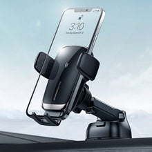 Заредете изображение във визуализатора на галерията – Joyroom Qi wireless 15 W automatic car charger electric phone holder (dashboard) black (JR-ZS248)
