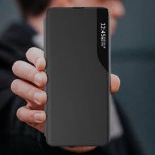Заредете изображение във визуализатора на галерията – Eco Leather View Case elegant case with a flip cover and stand function for Samsung Galaxy A53 5G black
