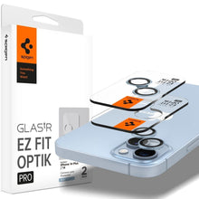 Заредете изображение във визуализатора на галерията – SPIGEN OPTIK.TR ”EZ FIT” camera protector 2-pack for IPHONE 14 / 14 PLUS blue
