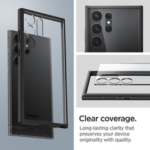 Заредете изображение във визуализатора на галерията – SPIGEN Ultra Hybrid case for SAMSUNG S23 ULTRA matte black

