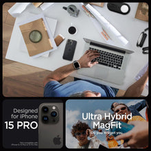 Заредете изображение във визуализатора на галерията – Spigen ULTRA HYBRID MAG MAGSAFE IPHONE 15 PRO FROST BLACK
