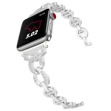 Заредете изображение във визуализатора на галерията – Bracelet loop for Apple Watch 42/44/45 design 3 silver

