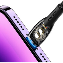 Заредете изображение във визуализатора на галерията – Baseus Glimmer Series cable with fast charging USB-A - Lightning 480Mb/s 2.4A 1m black
