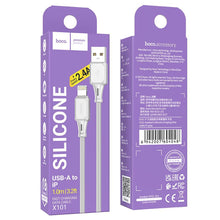 Заредете изображение във визуализатора на галерията – HOCO cable USB to iPhone Lightning 8-pin 2,4A Assistant X101 gray (30pcs/box)
