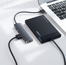 Заредете изображение във визуализатора на галерията – Ugreen USB Type C HUB - 4x USB 3.2 Gen 1 with USB-C power port gray (CM219 70336)
