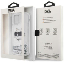Заредете изображение във визуализатора на галерията – Karl Lagerfeld KLHCP12MLNHCCS iPhone 12/ 12 Pro 6.1" silver/silver hardcase Glitter Choupette Head
