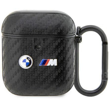 Заредете изображение във визуализатора на галерията – BMW BMA2WMPUCA2 AirPods 1/2 cover black/black Carbon Double Metal Logo
