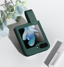 Заредете изображение във визуализатора на галерията – Nillkin Flex Flip Case with Hanger and Stand for Samsung Galaxy Z Flip 5 - green
