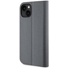 Заредете изображение във визуализатора на галерията – Karl Lagerfeld KLBKP14SSANKCPG iPhone 14 6.1" bookcase silver/silver Saffiano Karl &amp; Choupette
