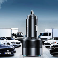 Заредете изображение във визуализатора на галерията – Choetech fast car charger 130W 2xUSB-C + USB-A black (TC0011)
