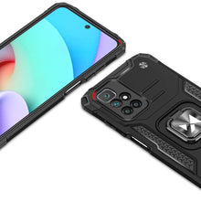 Заредете изображение във визуализатора на галерията – Wozinsky Ring Armor Tough Hybrid Case Cover + Magnetic Holder for Xiaomi Redmi Note 10 / Redmi Note 10S Black - TopMag
