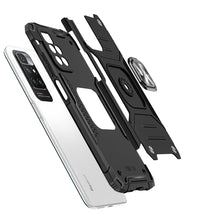 Заредете изображение във визуализатора на галерията – Wozinsky Ring Armor Tough Hybrid Case Cover + Magnetic Holder for Xiaomi Redmi Note 10 / Redmi Note 10S Black - TopMag
