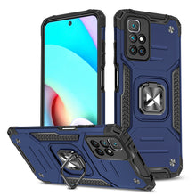 Заредете изображение във визуализатора на галерията – Wozinsky Ring Armor Tough Hybrid Case Cover + Magnetic Holder for Xiaomi Redmi Note 10 / Redmi Note 10S blue - TopMag
