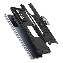 Заредете изображение във визуализатора на галерията – Wozinsky Ring Armor Tough Hybrid Case Cover + Magnetic Mount for Xiaomi Mi 11T Pro / Mi 11T Black - TopMag
