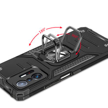 Заредете изображение във визуализатора на галерията – Wozinsky Ring Armor Tough Hybrid Case Cover + Magnetic Mount for Xiaomi Mi 11T Pro / Mi 11T Black - TopMag
