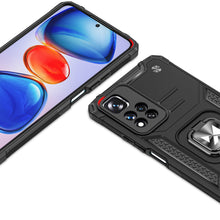 Заредете изображение във визуализатора на галерията – Wozinsky Ring Armor Tough Hybrid Case Cover + Magnetic Mount Xiaomi Redmi Note 11 Pro 5G (China) / Redmi Note 11 Pro + 5G (China) / Mi 11i (India) / Mi 11i HyperCharge / Poco X4 NFC 5G blue - TopMag

