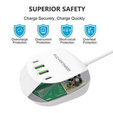 Заредете изображение във визуализатора на галерията – Travel charger T3P+ - 2xType C + 2xUSB - QC + PD 40W white
