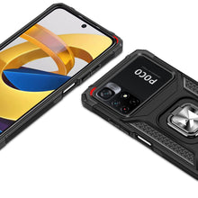 Заредете изображение във визуализатора на галерията – Wozinsky Ring Armor Tough Hybrid Case Cover + Magnetic Mount Mi Poco M4 Pro 5G / Redmi Note 11 5G (China) / Redmi Note 11T 5G / Redmi Note 11S 5G blue - TopMag
