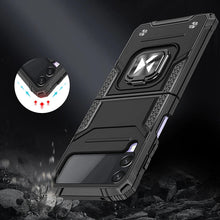 Заредете изображение във визуализатора на галерията – Wozinsky Ring Armor tough hybrid case cover + magnetic holder for Samsung Galaxy Z Flip 3 black - TopMag
