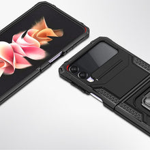 Заредете изображение във визуализатора на галерията – Wozinsky Ring Armor tough hybrid case cover + magnetic holder for Samsung Galaxy Z Flip 3 black - TopMag
