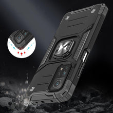 Заредете изображение във визуализатора на галерията – Wozinsky Ring Armor tough hybrid case cover + magnetic holder for Samsung Galaxy A03s blue - TopMag
