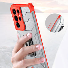 Заредете изображение във визуализатора на галерията – Crystal Ring Case tough hybrid cover + magnetic holder for Samsung Galaxy S22 Ultra green - TopMag
