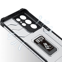 Заредете изображение във визуализатора на галерията – Crystal Ring Case tough hybrid cover + magnetic holder for Samsung Galaxy S22 Ultra blue - TopMag
