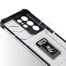 Заредете изображение във визуализатора на галерията – Crystal Ring Case tough hybrid cover + magnetic holder for Samsung Galaxy S22 Ultra black - TopMag

