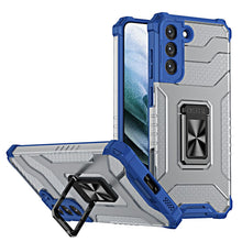 Заредете изображение във визуализатора на галерията – Crystal Ring Case tough hybrid cover + magnetic holder for Samsung Galaxy S22 + (S22 Plus) blue - TopMag
