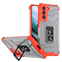 Заредете изображение във визуализатора на галерията – Crystal Ring Case tough hybrid cover + magnetic holder for Samsung Galaxy S22 + (S22 Plus) red - TopMag
