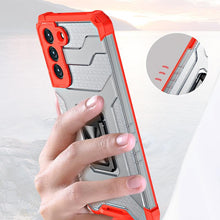 Заредете изображение във визуализатора на галерията – Crystal Ring Case tough hybrid cover + magnetic holder for Samsung Galaxy S22 + (S22 Plus) red - TopMag
