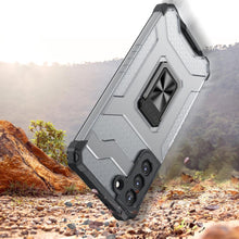 Заредете изображение във визуализатора на галерията – Crystal Ring Case tough hybrid cover + magnetic holder for Samsung Galaxy S22 green - TopMag
