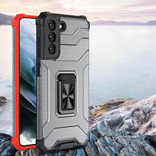 Заредете изображение във визуализатора на галерията – Crystal Ring Case tough hybrid cover + magnetic holder for Samsung Galaxy S22 blue - TopMag
