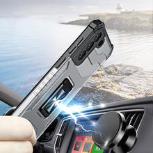 Заредете изображение във визуализатора на галерията – Crystal Ring Case tough hybrid cover + magnetic holder for Samsung Galaxy S22 blue - TopMag
