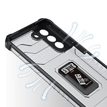 Заредете изображение във визуализатора на галерията – Crystal Ring Case tough hybrid cover + magnetic holder for Samsung Galaxy S22 blue - TopMag
