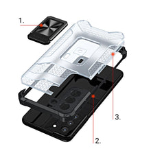 Заредете изображение във визуализатора на галерията – Crystal Ring Case tough hybrid cover + magnetic holder for Samsung Galaxy S22 red - TopMag
