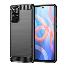 Заредете изображение във визуализатора на галерията – Carbon Case Flexible Cover Sleeve for Xiaomi Redmi Note 11 black - TopMag
