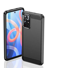 Заредете изображение във визуализатора на галерията – Carbon Case Flexible Cover Sleeve for Xiaomi Redmi Note 11 black - TopMag
